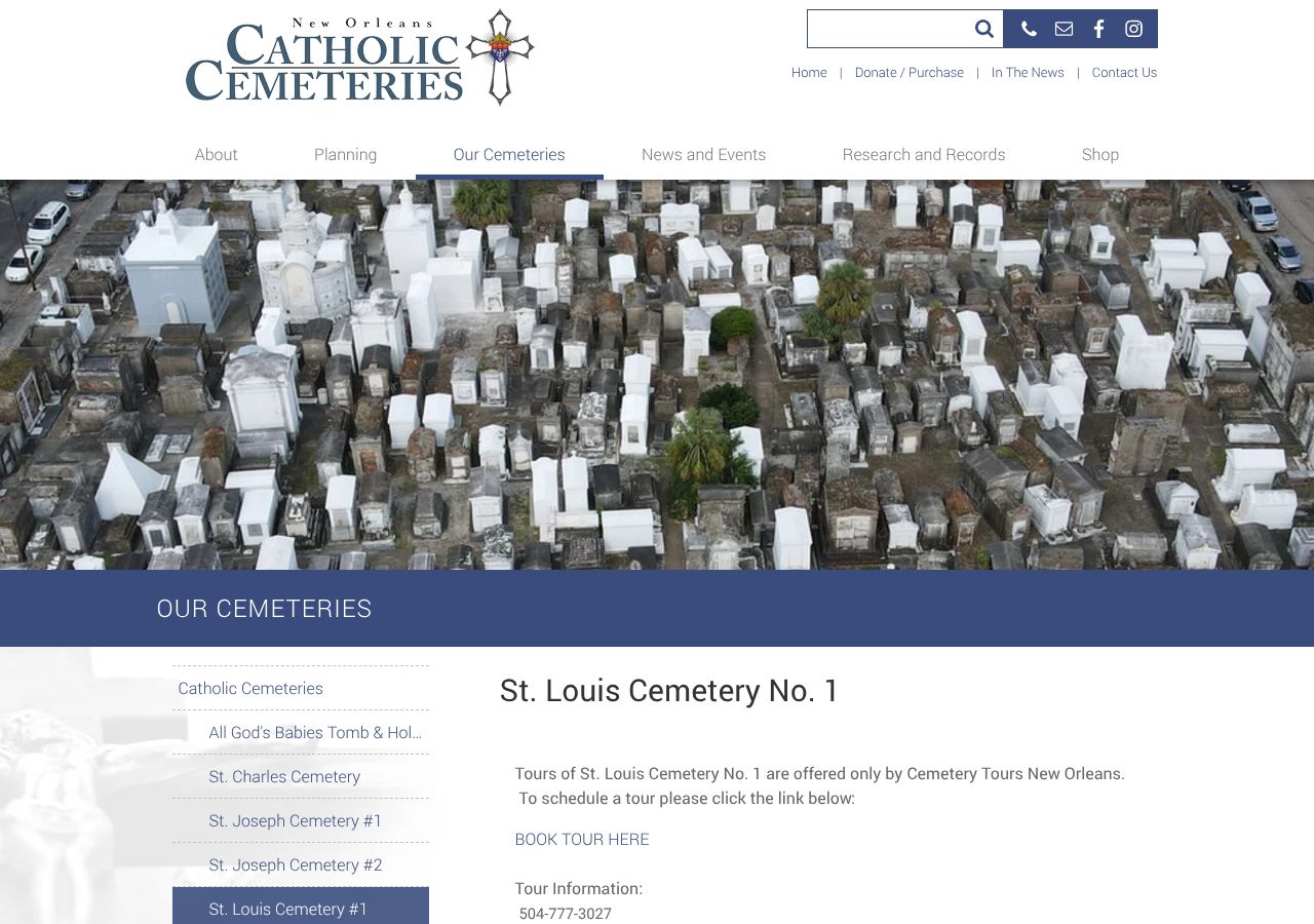 Homepage snapshot of St. Louis Cemetery No. 1