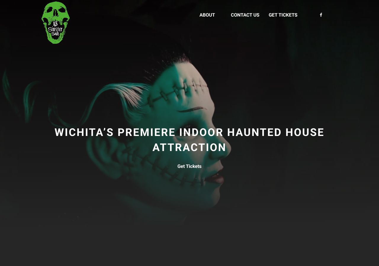 Homepage snapshot of 13 Sinister Souls