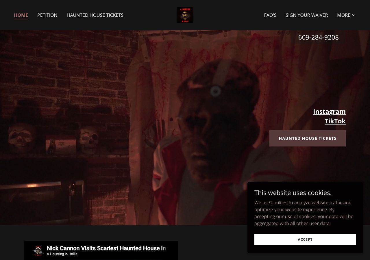 Homepage snapshot of A Haunting In Hollis