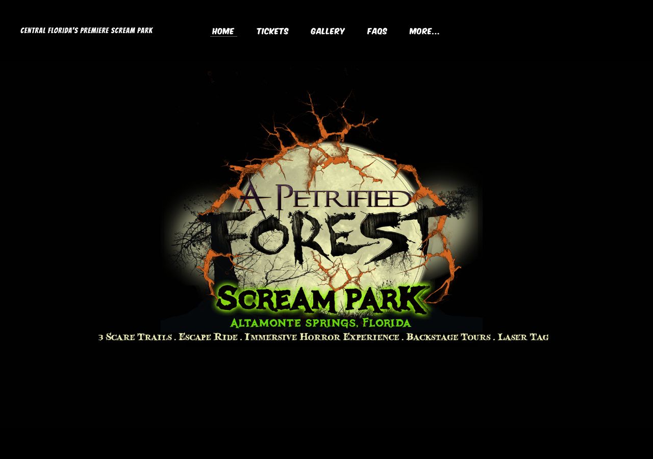 Homepage snapshot of A Petrified Forest Scare Trail