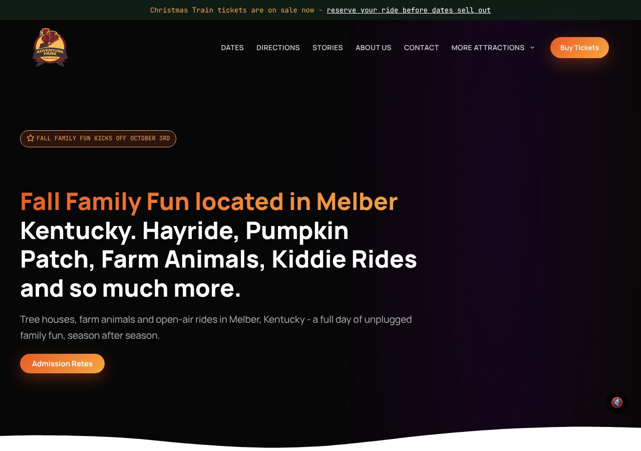 Homepage snapshot of Adventure Park at Talon Falls