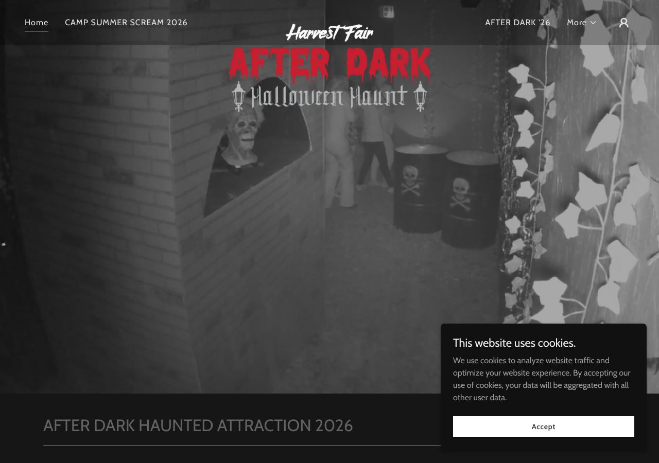 Homepage snapshot of After Dark Haunted Attraction