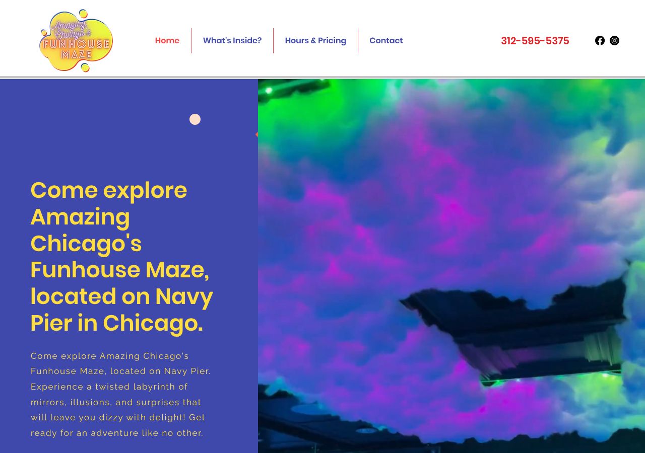 Homepage snapshot of Amazing Chicago's Funhouse Maze