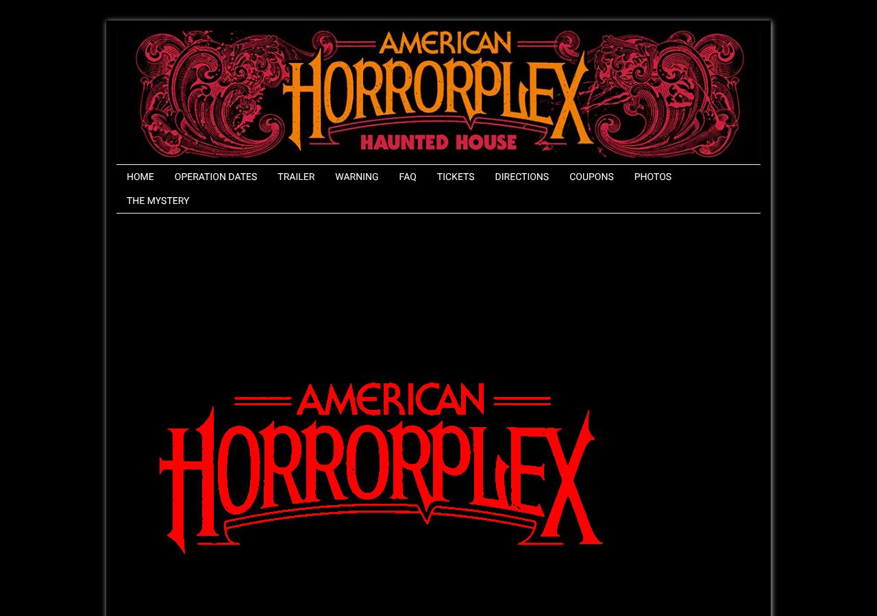 Homepage snapshot of American Horrorplex