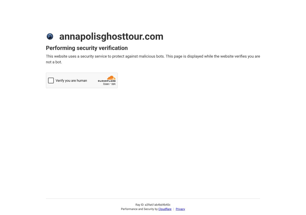 Homepage snapshot of Annapolis Ghost Tours & Haunted Pub Crawls