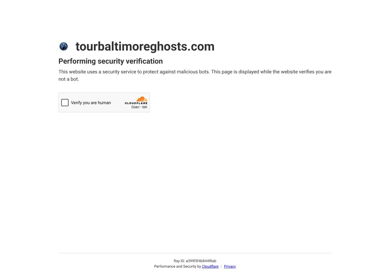 Homepage snapshot of Baltimore Ghost Tours: Ghost Tours and Haunted Pub Crawls