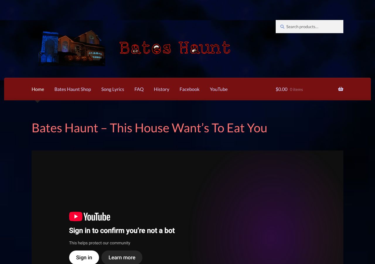 Homepage snapshot of Bates Haunt Halloween Show