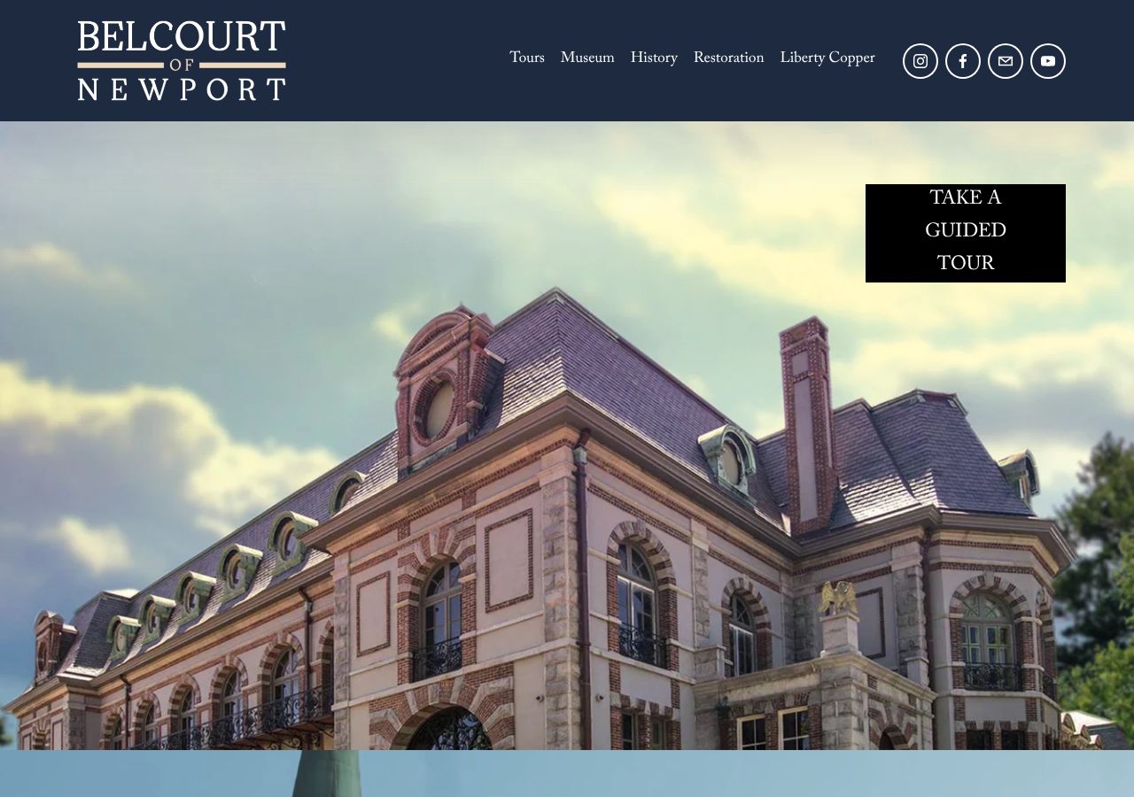 Homepage snapshot of Belcourt of Newport