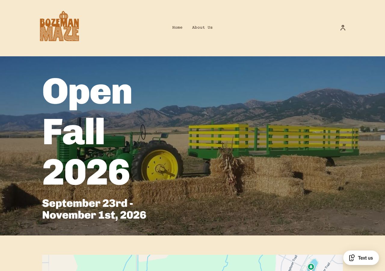 Homepage snapshot of Bozeman Maze