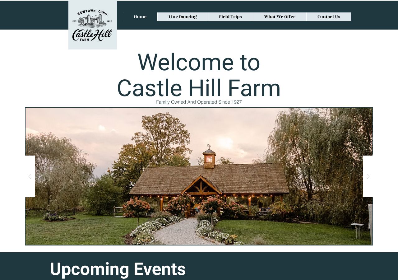 Homepage snapshot of Castle Hill Farm Inc