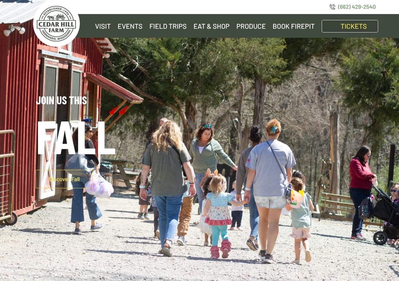 Homepage snapshot of Cedar Hill Farm, The Barn.