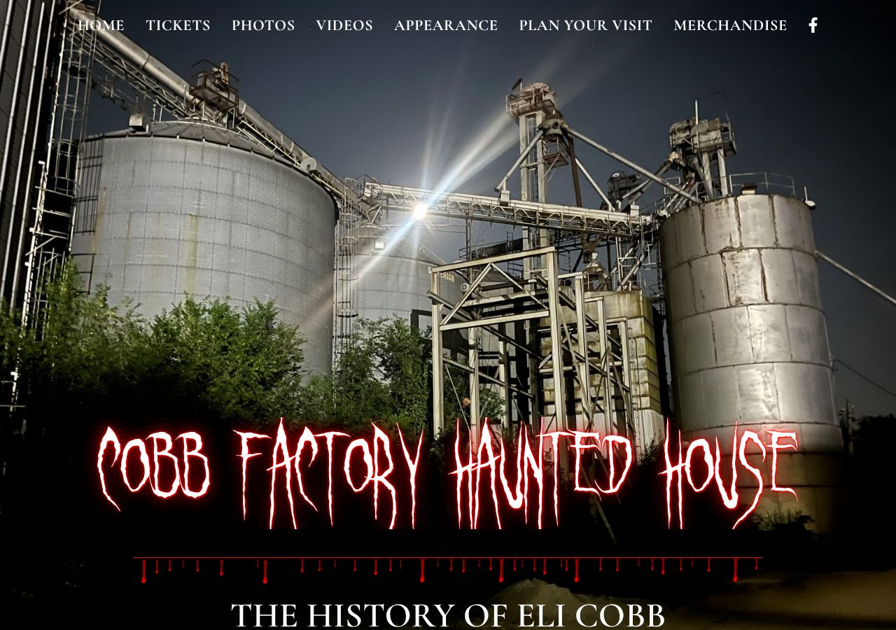 Homepage snapshot of Cobb Factory