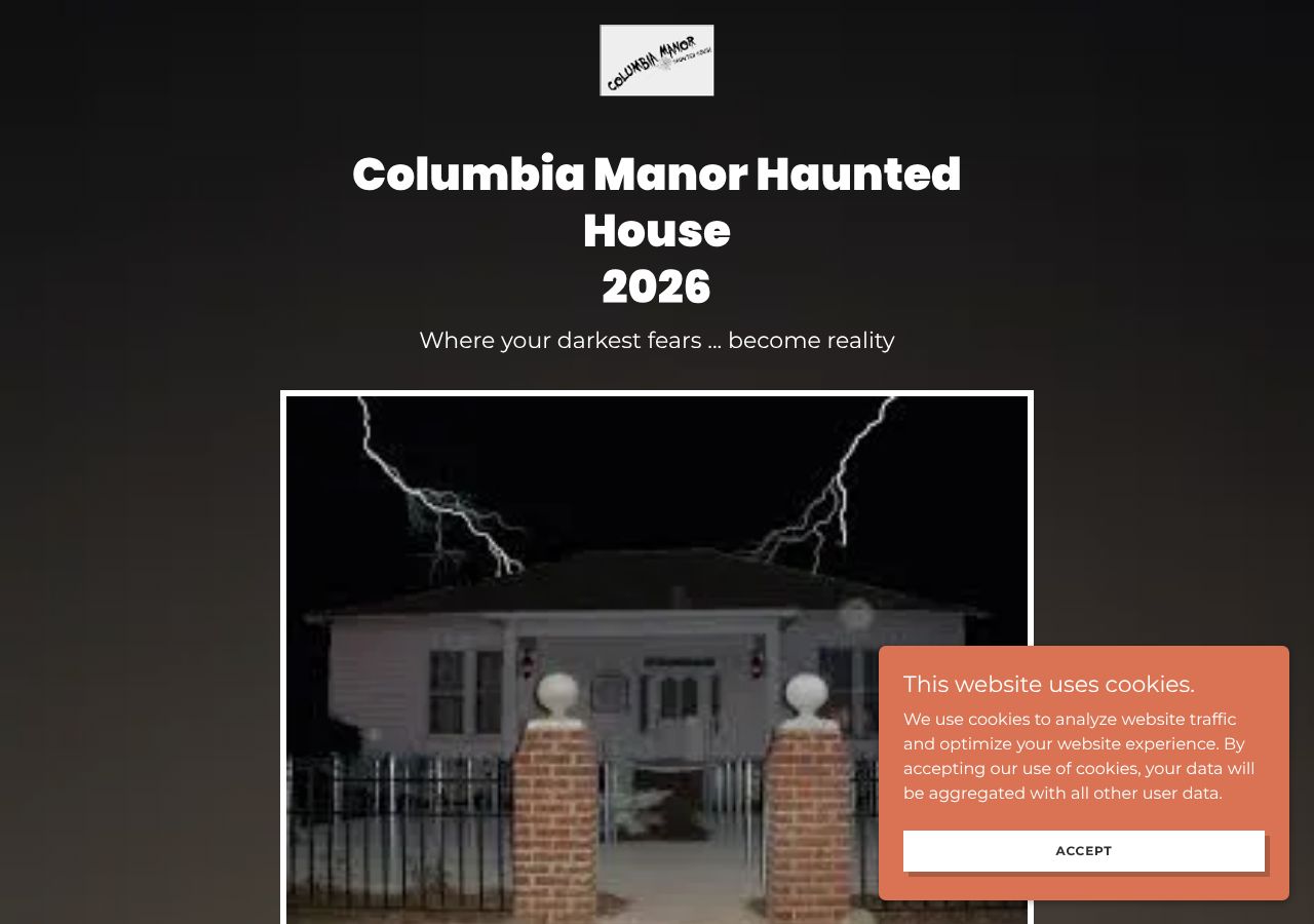 Homepage snapshot of Columbia Manor