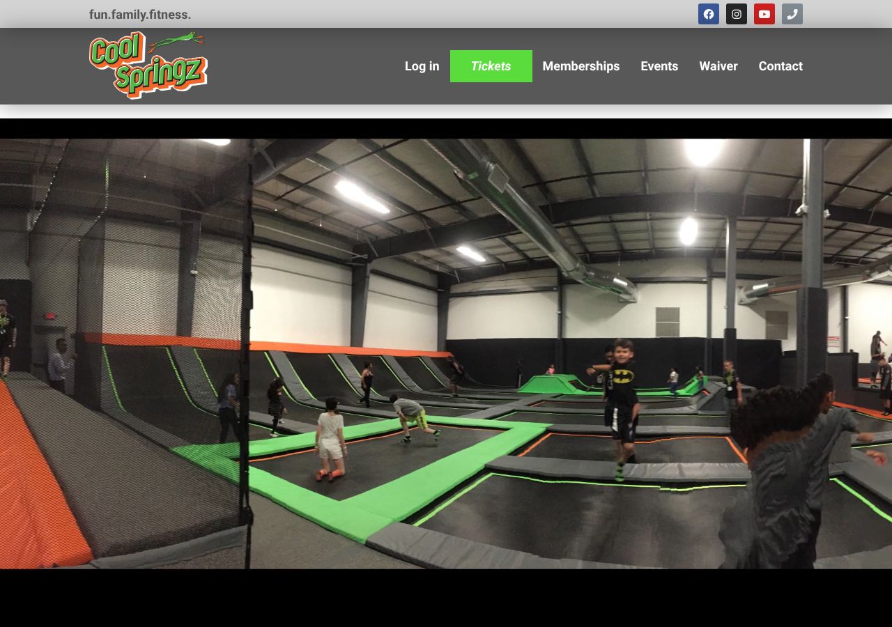 Homepage snapshot of Cool Springz