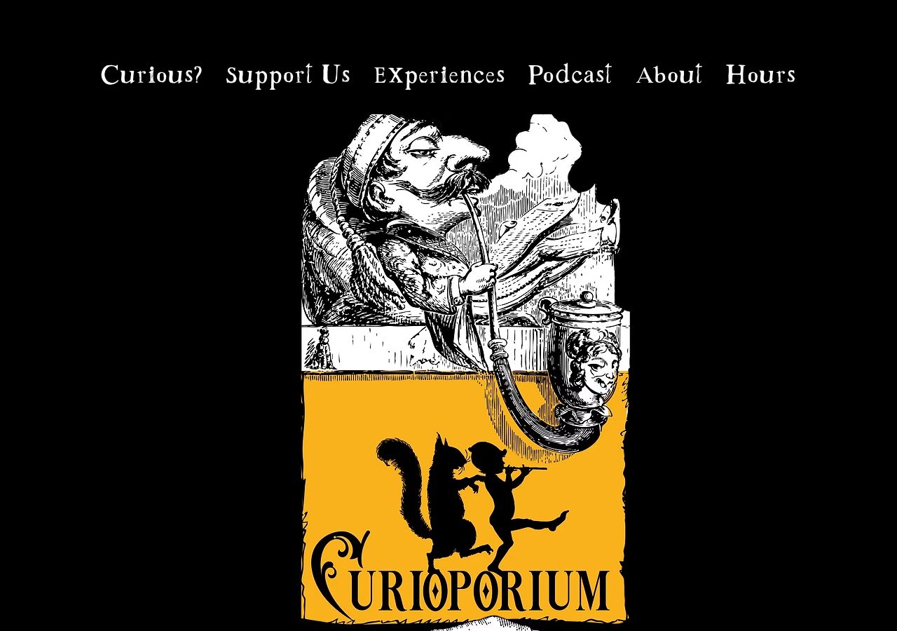 Homepage snapshot of Curioporium