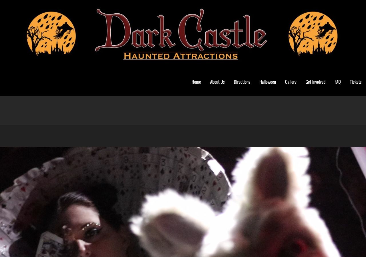 Homepage snapshot of Dark Castle Haunted Attractions