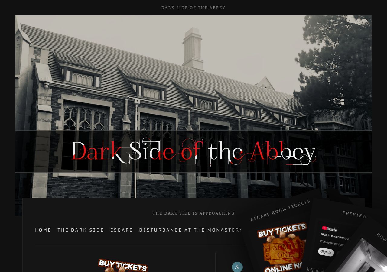 Homepage snapshot of Darkside of the Abbey