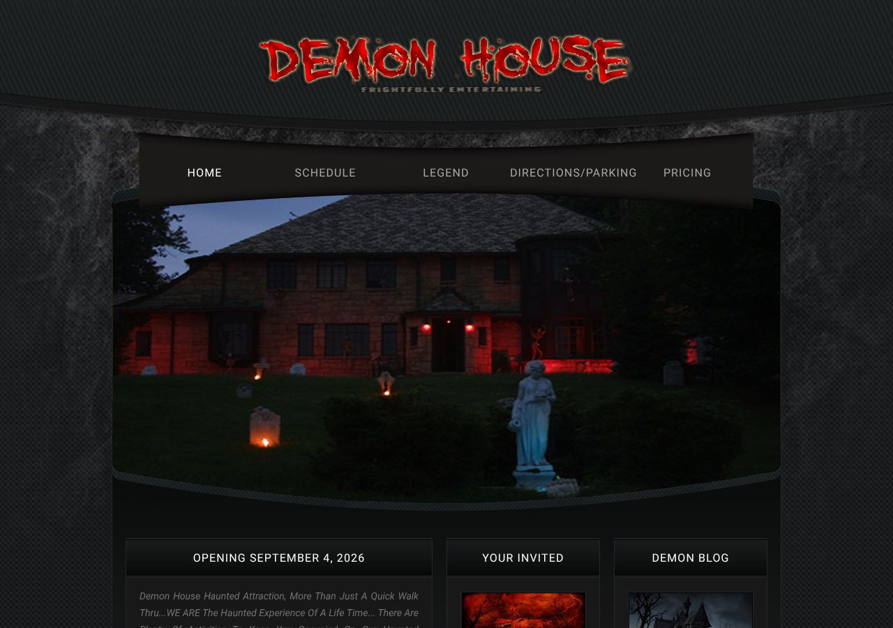 Homepage snapshot of Demon House