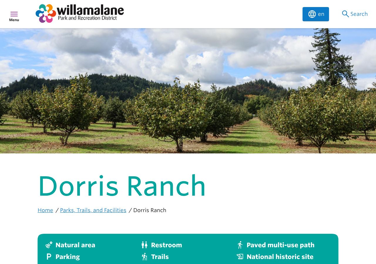 Homepage snapshot of Dorris Ranch