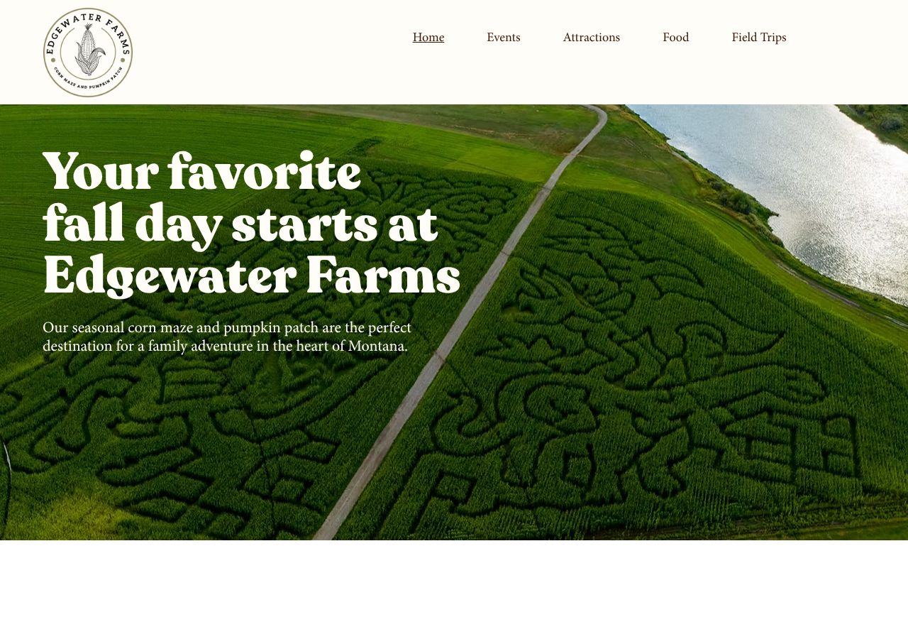 Homepage snapshot of Edgewater Farms | About