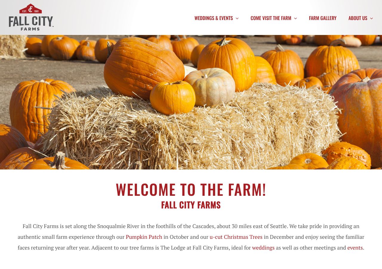 Homepage snapshot of Fall City Farms