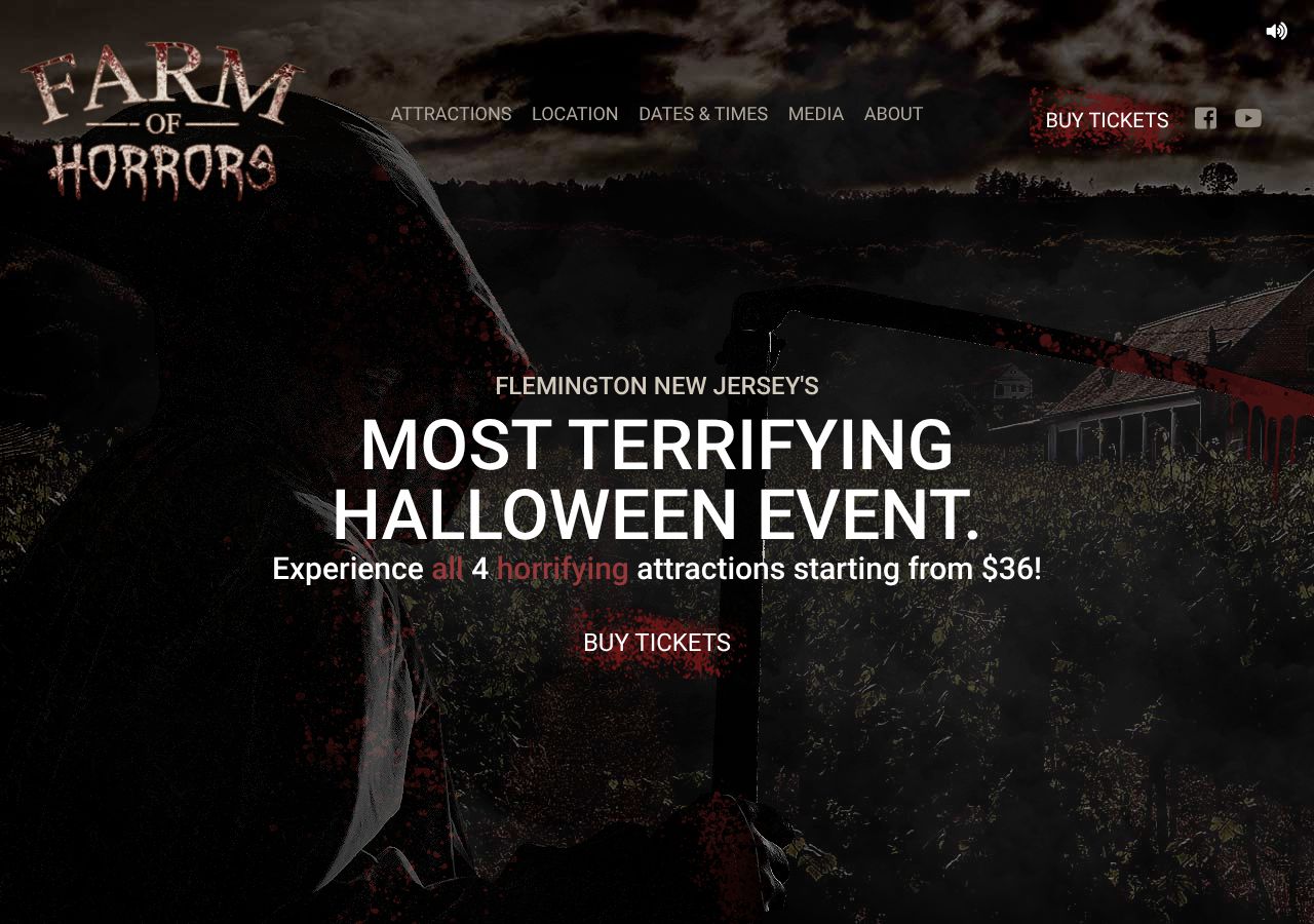 Homepage snapshot of Farm Of Horrors
