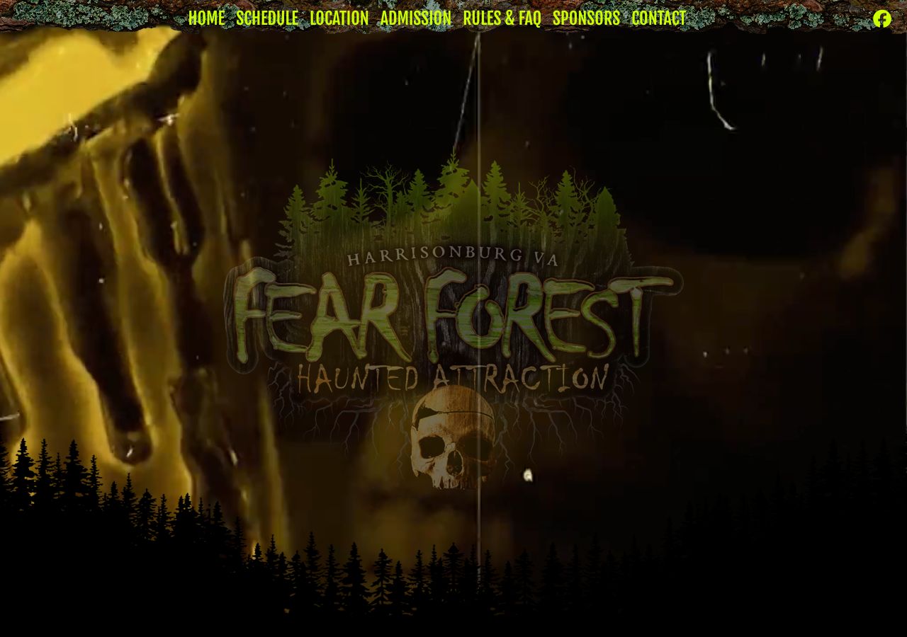 Homepage snapshot of Fear Forest