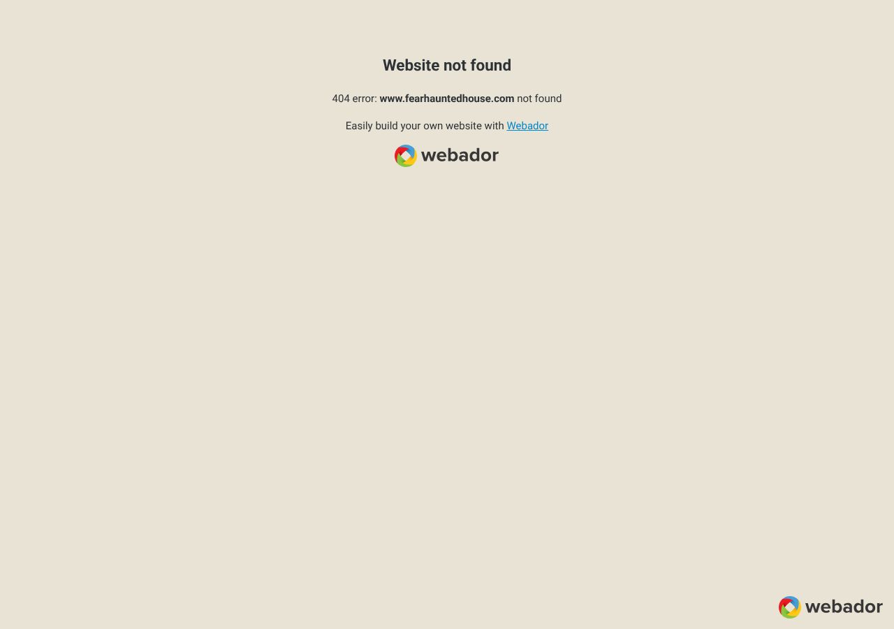 Homepage snapshot of Fear Haunted House