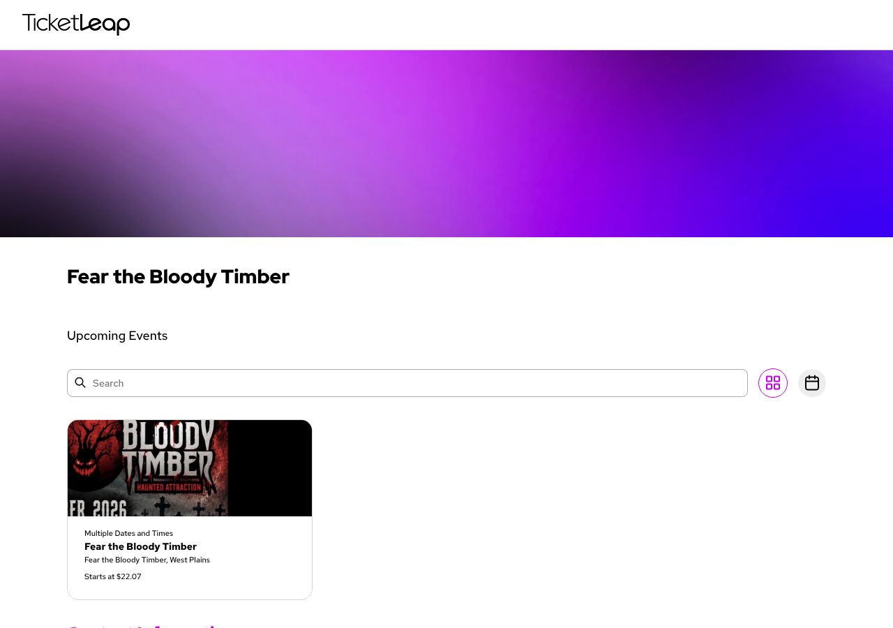 Homepage snapshot of Fear the Bloody Timber, LLC