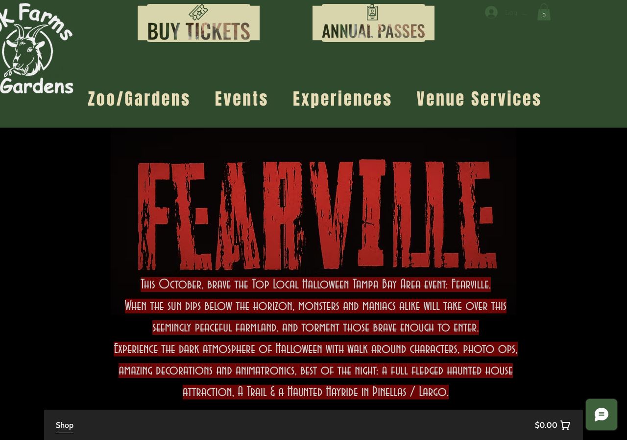 Homepage snapshot of Fearville