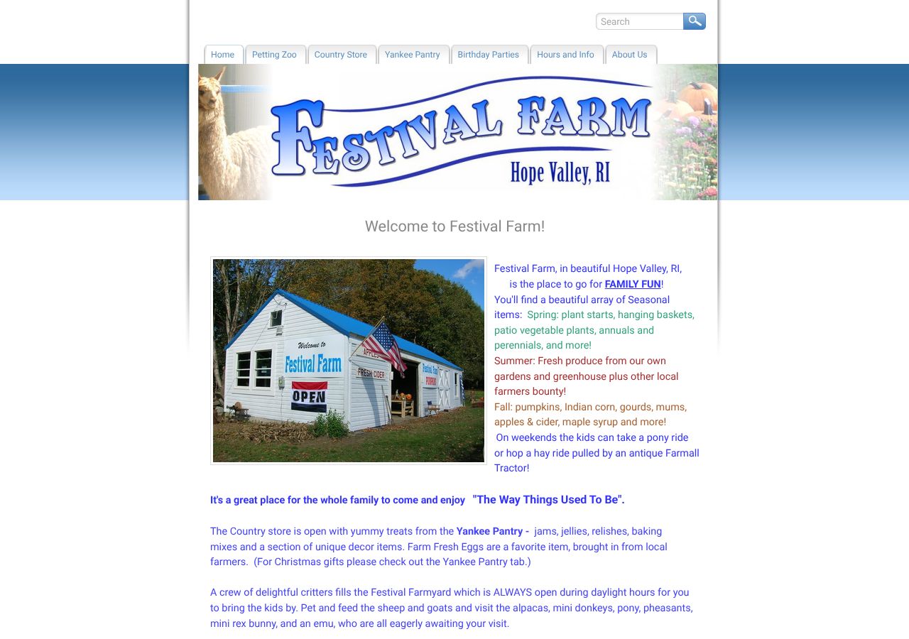 Homepage snapshot of Festival Farm