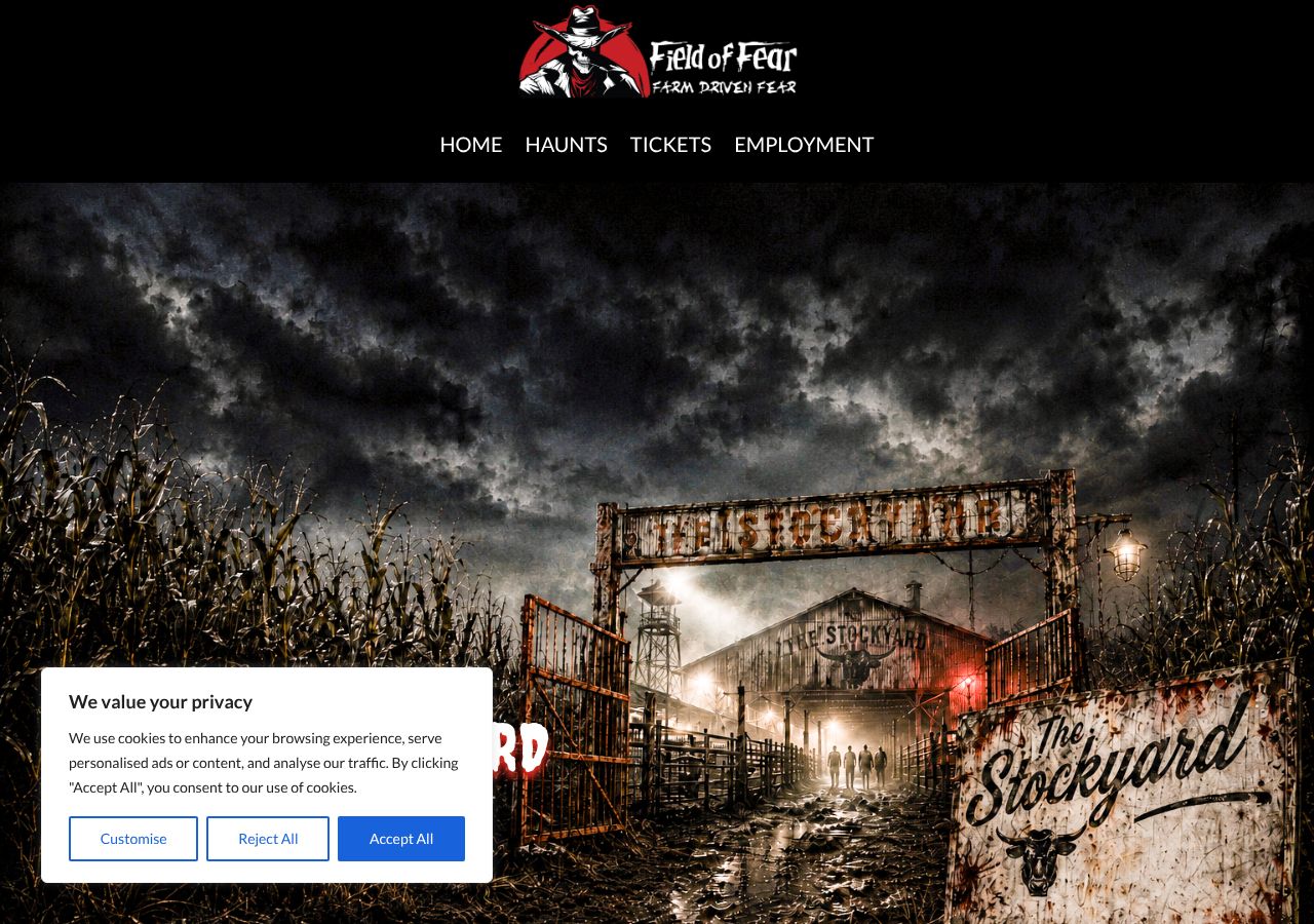 Homepage snapshot of Field of Fear