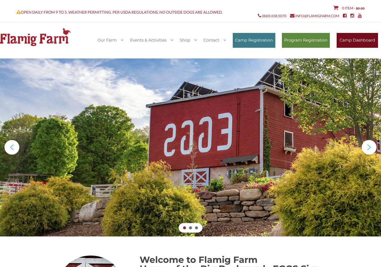 Homepage snapshot of Flamig Farm