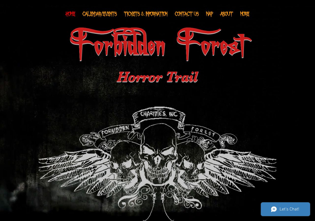 Homepage snapshot of Forbidden Forest Horror Trail