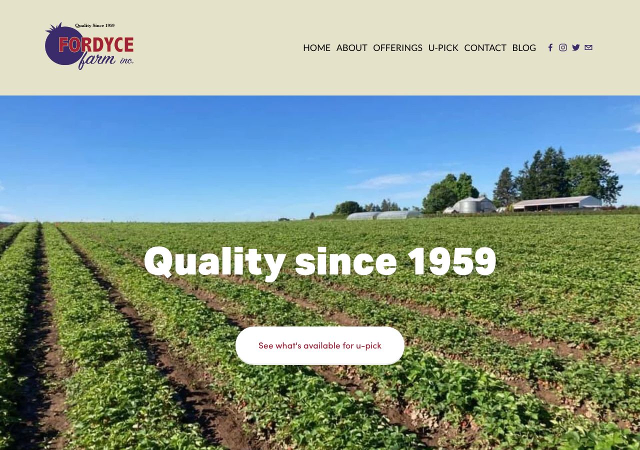 Homepage snapshot of Fordyce Farm inc.