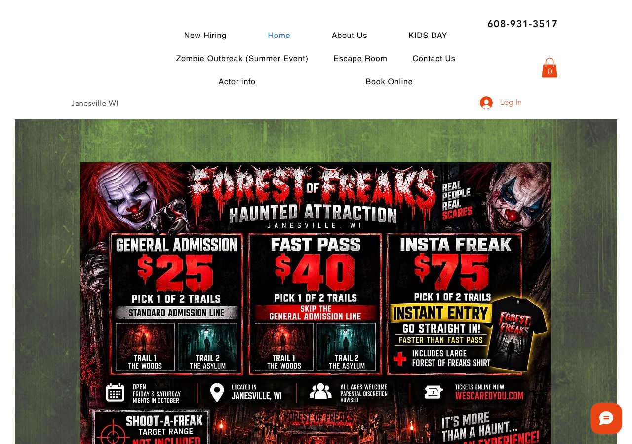 Homepage snapshot of Forest of Freaks