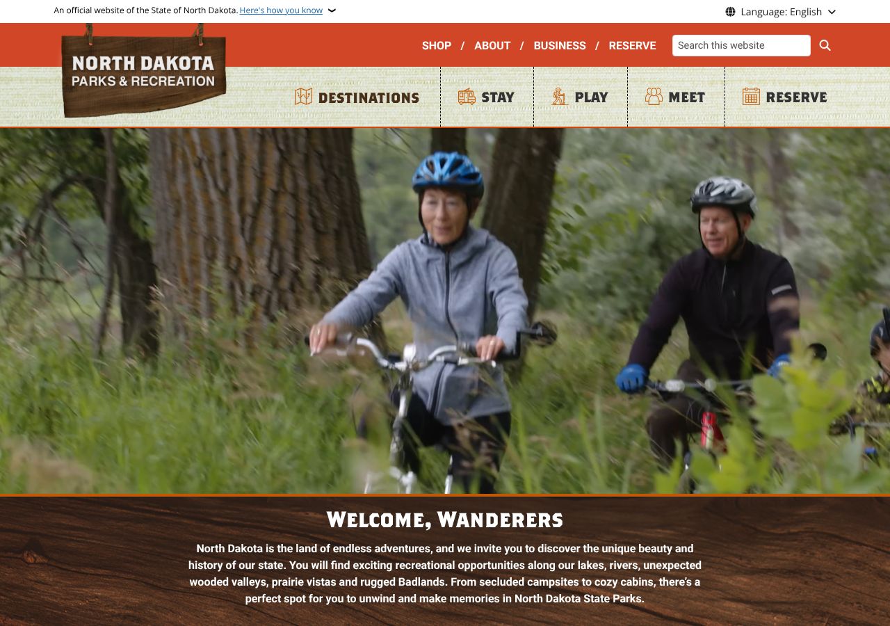 Homepage snapshot of Fort Abraham Lincoln State Park