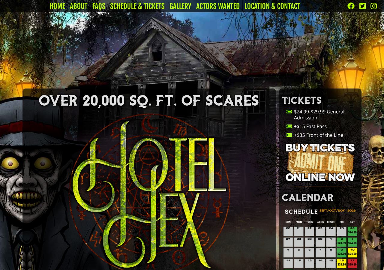 Homepage snapshot of Fright Haven