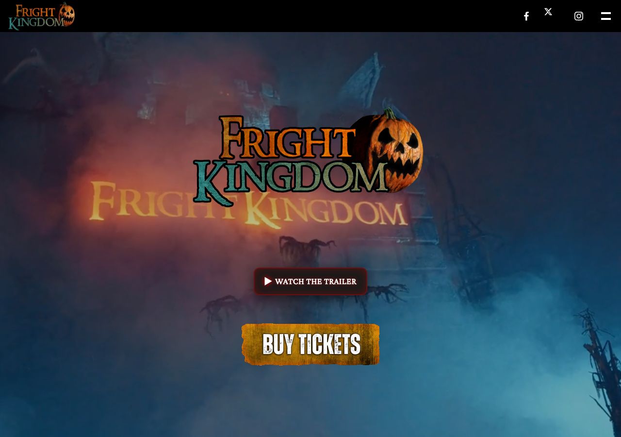 Homepage snapshot of Fright Kingdom