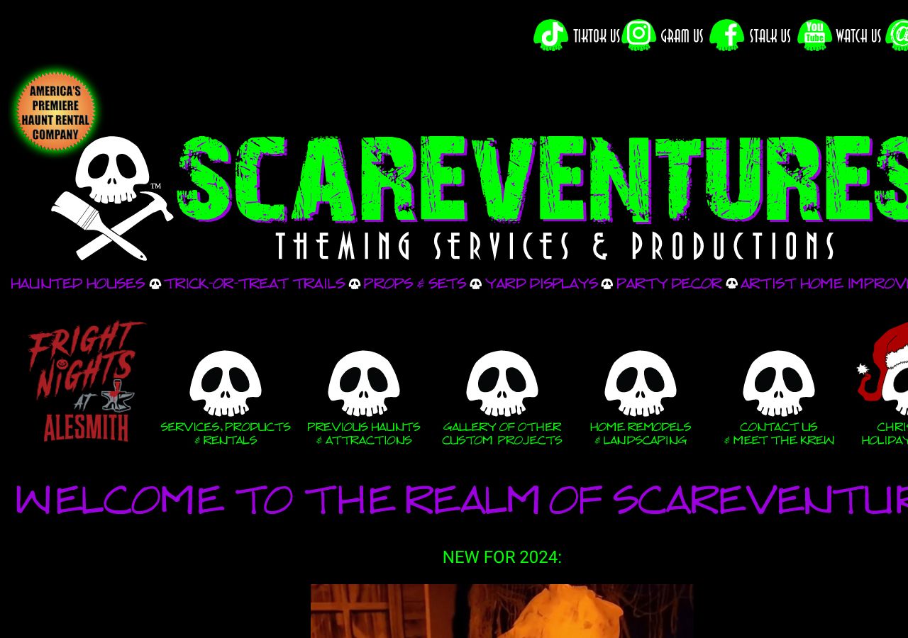Homepage snapshot of Fright Nights at AleSmith