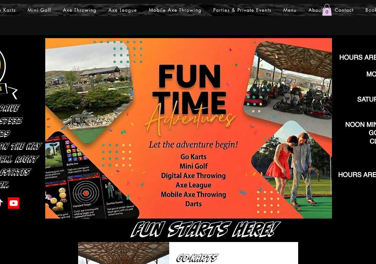 Homepage snapshot of Fun Time Adventures
