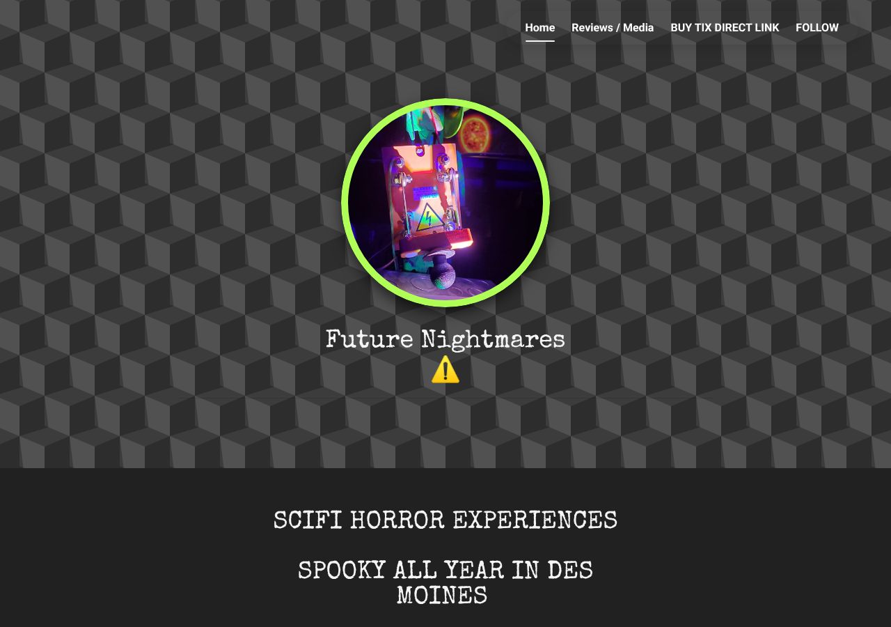 Homepage snapshot of Future Nightmares