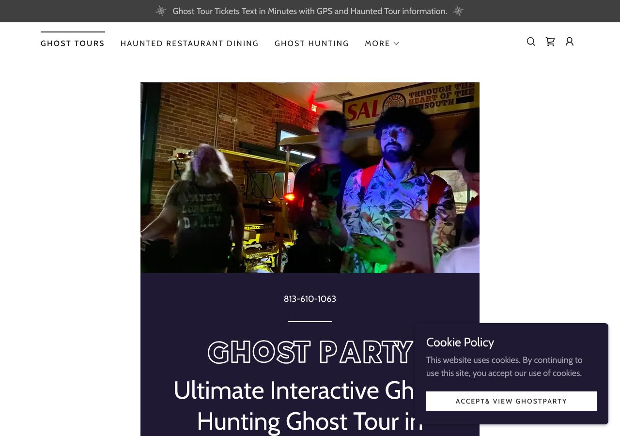 Homepage snapshot of Ghost Party Haunted Tours