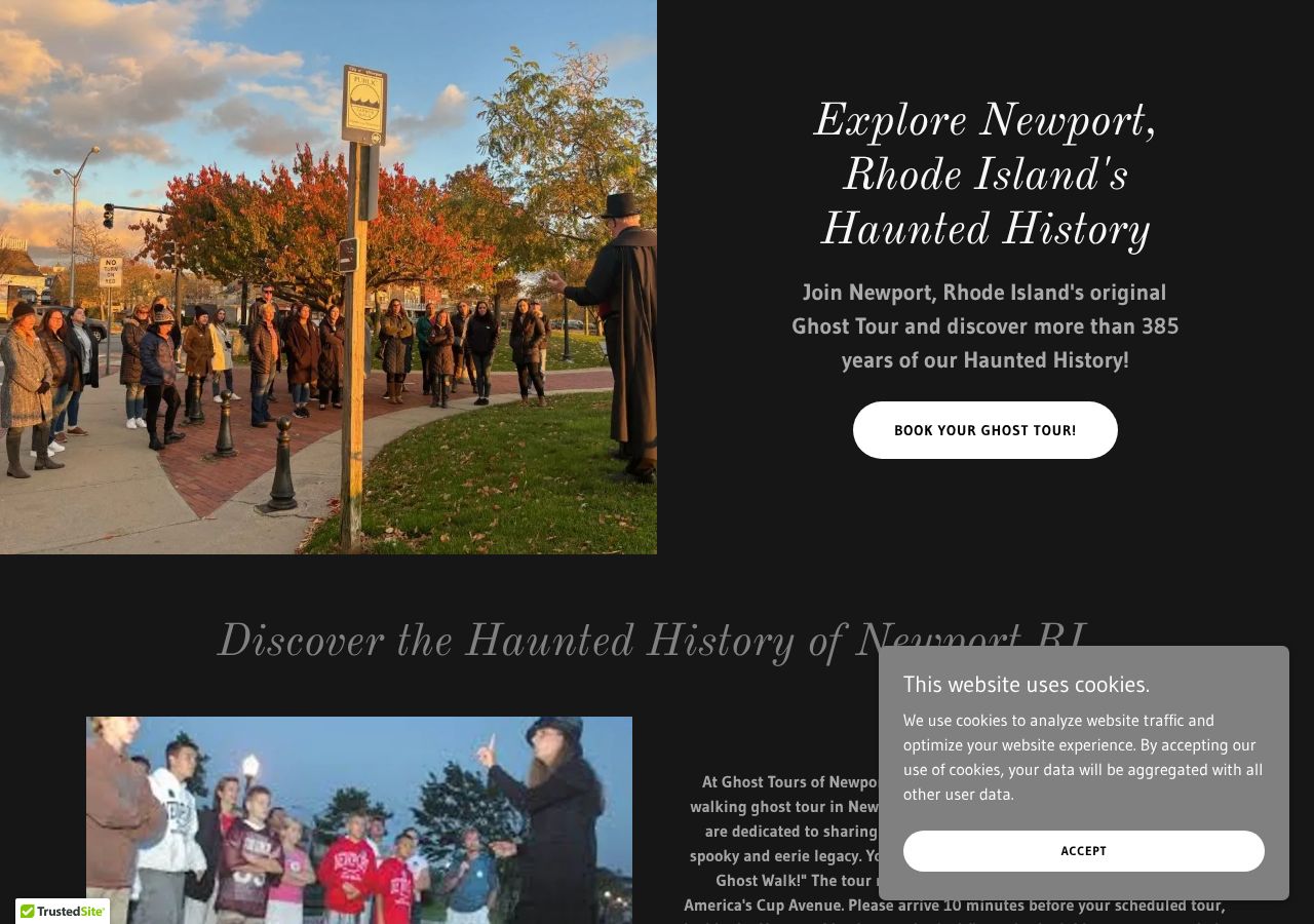Homepage snapshot of Ghost Tours of Newport,Ri.