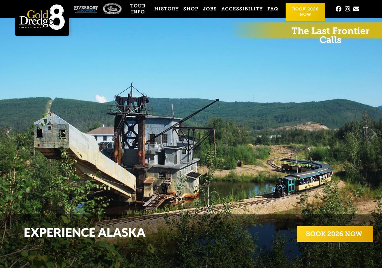Homepage snapshot of Gold Dredge 8