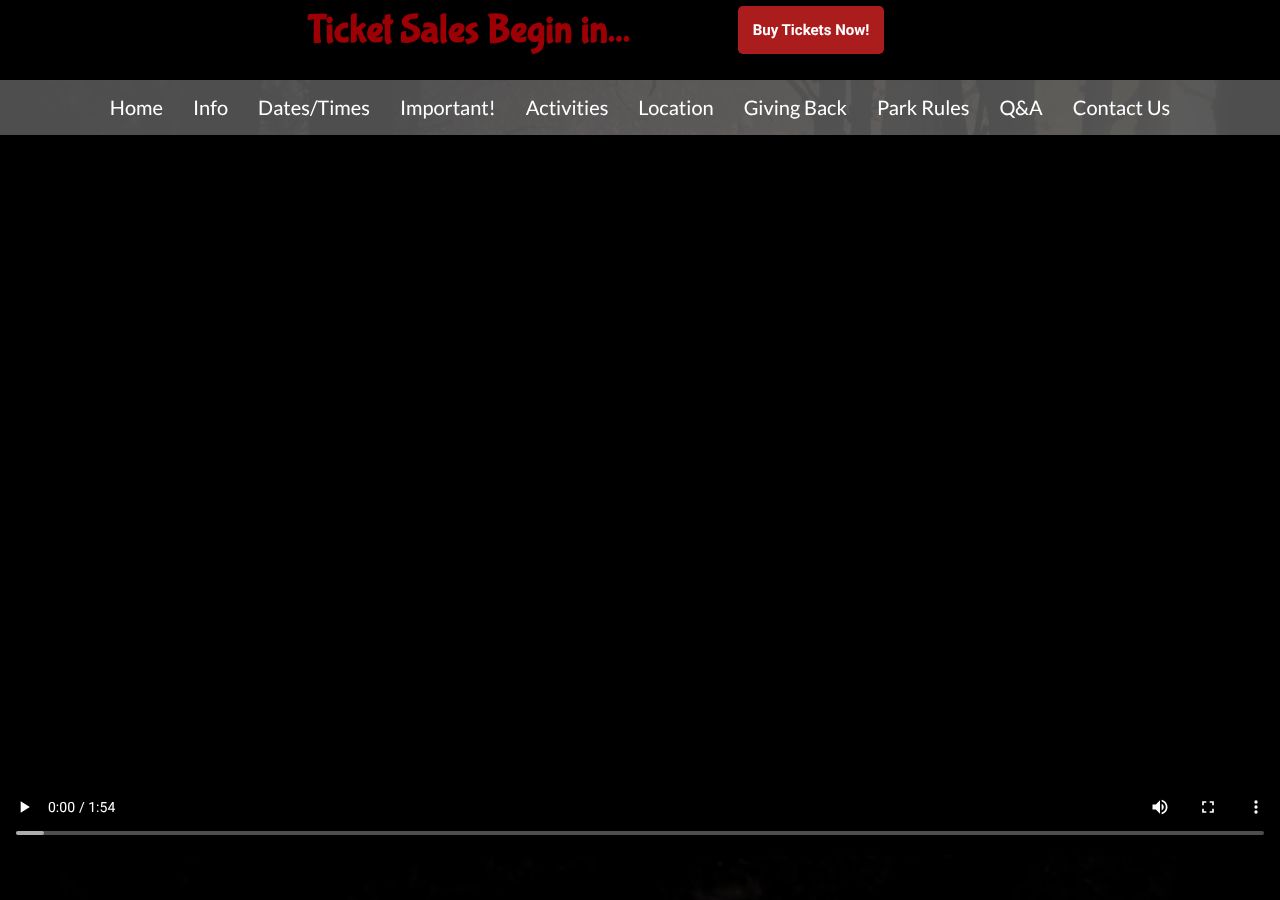 Homepage snapshot of Grace Hill Farms Zombie Hunt (zombie paintball)