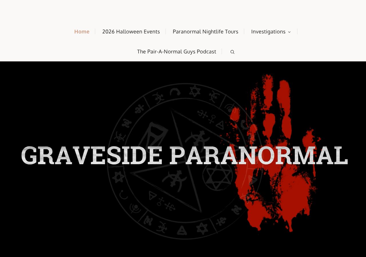 Homepage snapshot of Graveside Paranormal Haunted Ghost Tours