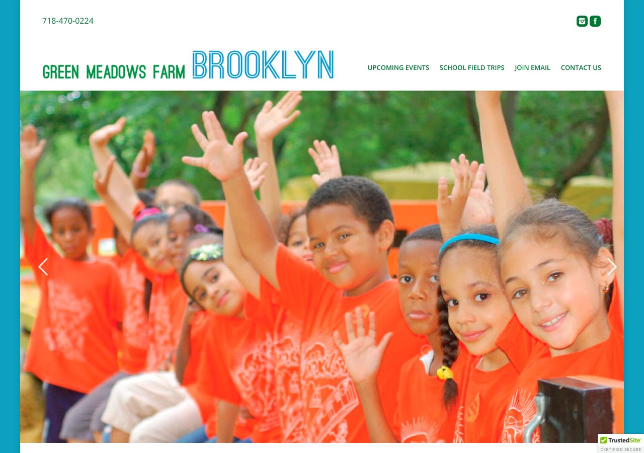Homepage snapshot of Green Meadows Farm Brooklyn