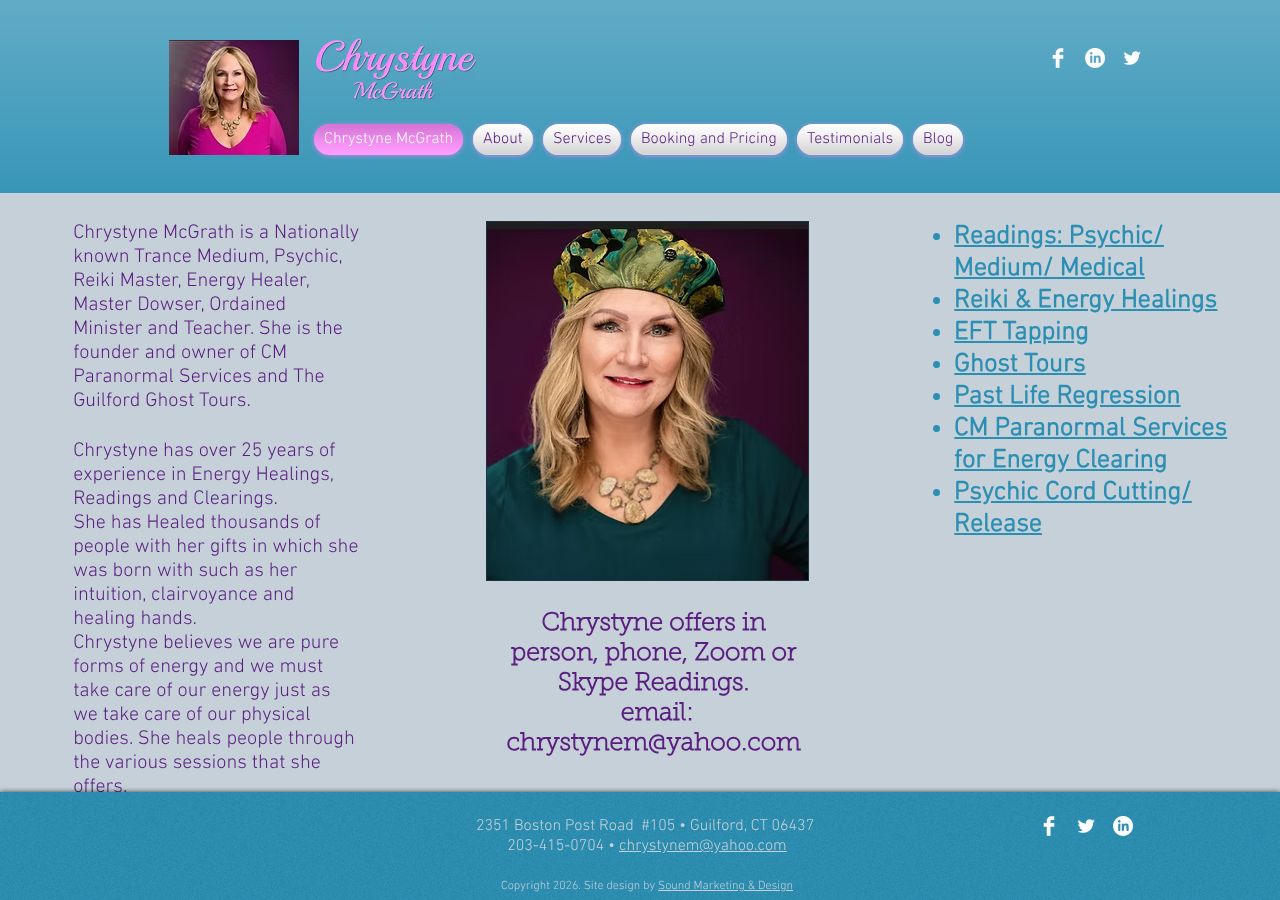Homepage snapshot of Guilford Ghost Tour