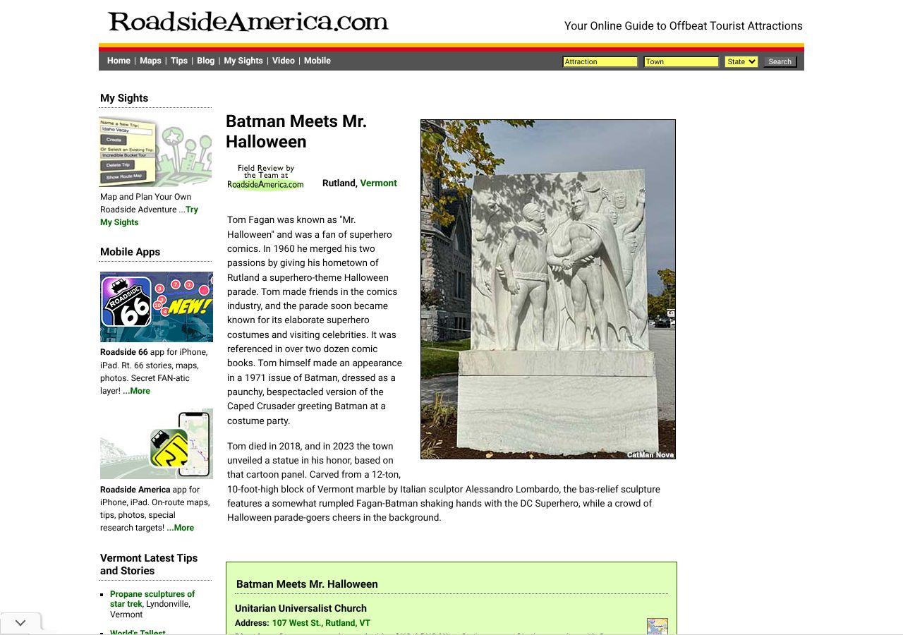 Homepage snapshot of Halloween Batman Statue
